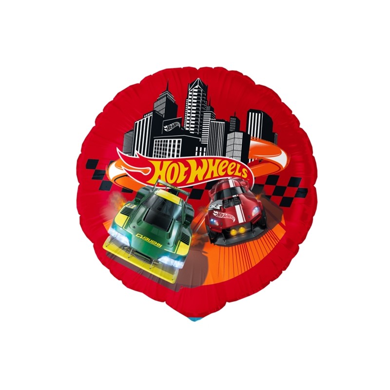 BALLON METALLIQUE ROND HOT WHEELS 45 CM BALLON METALLIQUE ROND HOT WHEELS 45 CM