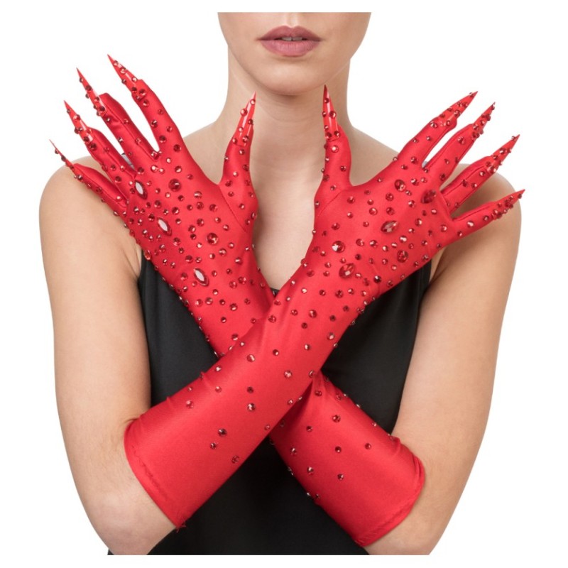 GANTS DIABLESSE DIAMONDS ROUGE 44.5CM X 9.5CM GANTS DIABLESSE DIAMONDS ROUGE 44.5CM X 9.5CM