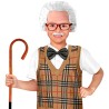 ENSEMBLE PERRUQUE CHEVEUX BLANCS MOUSTACHE ET LUNETTES GRAND PERE