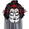 MASQUE AUX ROSES NOIRES ET VOILE REINE DE LA MORT