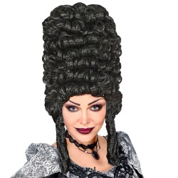 PERRUQUE GOTHIQUE MARQUISE NOIRE EXTRA HAUTE