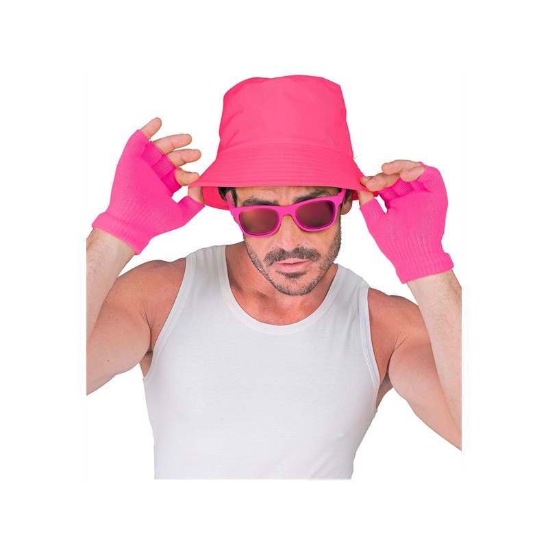 GANTS SANS DOIGT OU MITAINES ROSE FLUO GANTS SANS DOIGT OU MITAINES ROSE FLUO