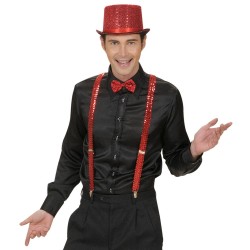 BRETELLES SEQUINS OU PAILLETTES ROUGE