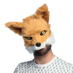 DEMI MASQUE RENARD PELUCHE