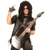 PERRUQUE MIXTE HARD ROCK CHEVEUX NOIRS LONGS ONDULES