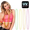 4 COLLIERS  CANDY FLUO  MULTICOLORE ROSE VERT ORANGE ET JAUNE