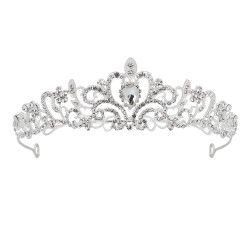 DIADEME TIARE PRINCESSE ARGENT PIERRES BRILLANTES ROYAL MARY