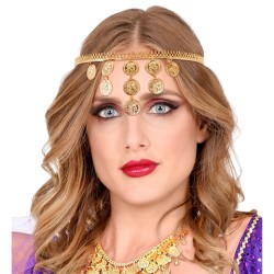 BIJOU DIADEME SERRE TETE DANSEUSE ORIENTALE ADULTE METAL OR