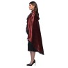 CAPE NOIR ET ROUGE IMPRIMEE BORDE DE  DENTELLE NOIREBLOOD LADY