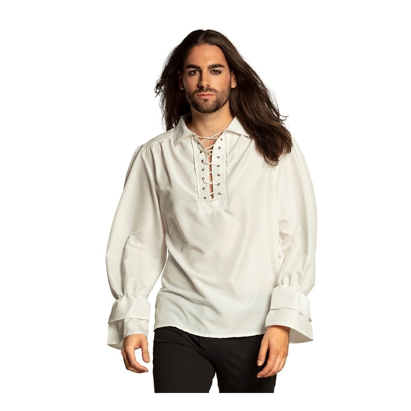 DEGUISEMENT CHEMISE PIRATE OU MEDIEVALE BLANCHE TAILLE XL DEGUISEMENT CHEMISE PIRATE OU MEDIEVALE BLANCHE TAILLE XL