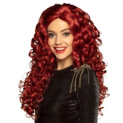 PERRUQUE CHEVEUX LONGS ONDULES ROUX SANS FRANGE MYLENE