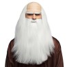 PERRUQUE DESGARNIE CHEVEUX LONGS BLANCS+ BARBE BLANCHE DE MERLIN DRUIDE  PERRUQUE DESGARNIE CHEVEUX LONGS BLANCS+ BARBE BLANCHE DE MERLIN DRUIDE