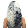 PERRUQUE CHEVEUX LONGS ONDULES NOIR ET BLANC SANS FRANGE GALAXY PERRUQUE CHEVEUX LONGS ONDULES NOIR ET BLANC SANS FRANGE GALAXY