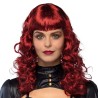 PERRUQUE CHEVEUX LONGS ONDULES ROUX AVEC FRANGE LADY STEAMPUNK PERRUQUE CHEVEUX LONGS ONDULES ROUX AVEC FRANGE LADY STEAMPUNK