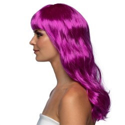PERRUQUE CHEVEUX LONGS AVEC FRANGE CHIQUE VIOLET