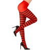 COLLANT RAYE NOIR ET ROUGE TAILLE XL 70 DEN