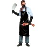 DEGUISEMENT BOUCHER TUEUR TABLIER NOIR GANTS ET MASQUE