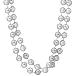 2 COLLIERS DE PERLE ARGENT 40 CM