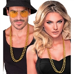 2 COLLIERS DE PERLE OR 40 CM