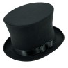 CHAPEAU HAUT DE FORME NOIR QUALITE SUPERIEURE