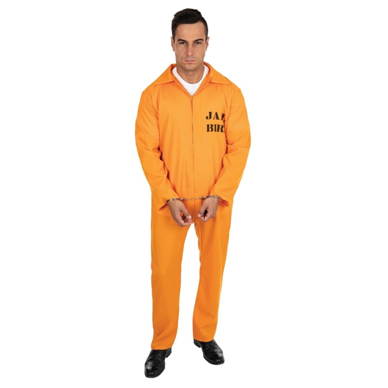 DEGUISEMENT PRISONNIER AMERICAIN COMBINAISON ORANGE TAILLE S/M DEGUISEMENT PRISONNIER AMERICAIN COMBINAISON ORANGE TAILLE S/M