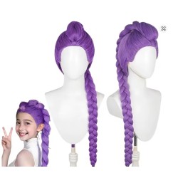 PERRUQUE MANGA LONGUE NATTE VIOLETTE DEMON