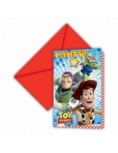6 CARTES D'INVITATIONS TOYS STORY 