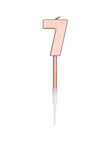 BOUGIE CHIFFRE 7 ROSE GOLD 