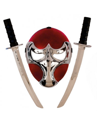 SET NINJA LUXE MASQUE 2 EPEES ROUGE 