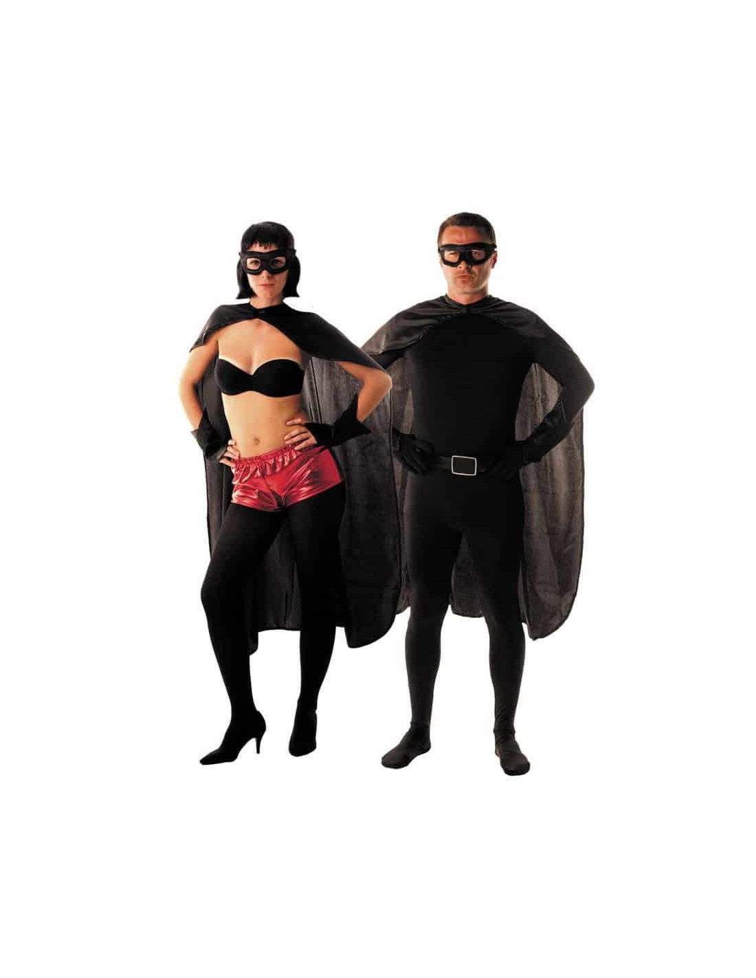 Cape longue de superhéros avec capuchon pour adulte, noir, taille  universelle, accessoire de costume à porter pour l'Halloween