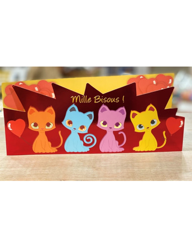 CARTE DOUBLE MILLE BISOUS ! THEME...