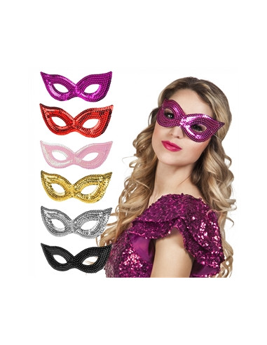 MASK LOUP SEQUINS ROUGE