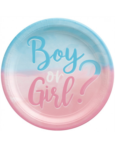 8 ASSIETTES  BABY SHOWER BOY OR GIRL...