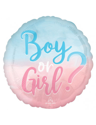 BALLON METALLIQUE ROND BOY OR GIRL ?...