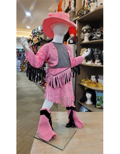 DEGUISEMENT COWGIRL ROSE TAILLE 3/5 ANS