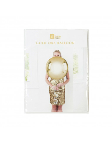 BALLON ORB GOLD 38 CM