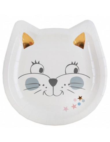 10 ASSIETTES CHAT KITTY 18 CM 