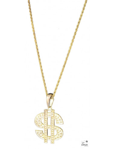 COLLIER CHAINE DOLLARS OR 