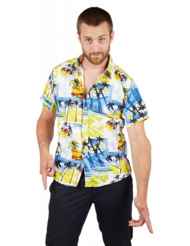 CHEMISE HAWAIENNE BLEU TAILLE S-M