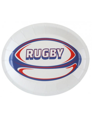 10 ASSIETTES RUGBY 