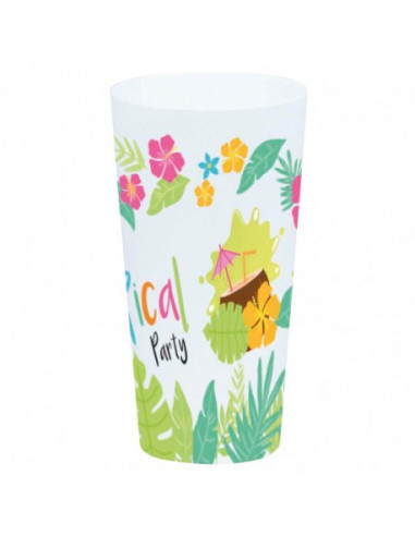 GOBELET PP IMPRIME TROPICAL PARTY 700...