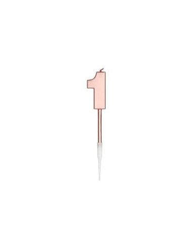 BOUGIE CHIFFRE 1 ROSE GOLD 