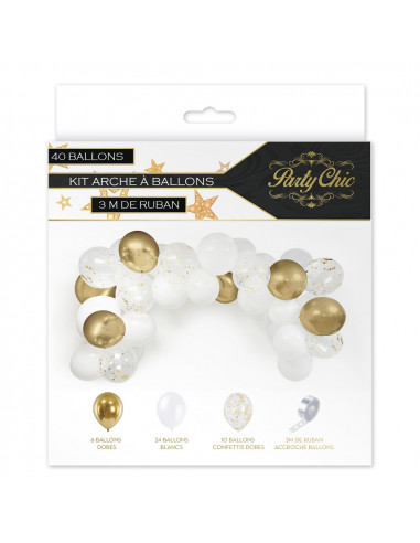 KIT ARCHE A BALLONS PARTY CHIC OR 