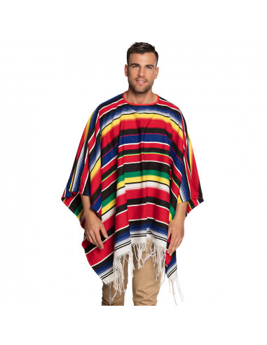 PONCHO MULTICOULEURS TAILLE STANDARD 