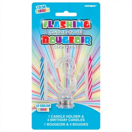 BOUGIE LED CHIFFRE 3