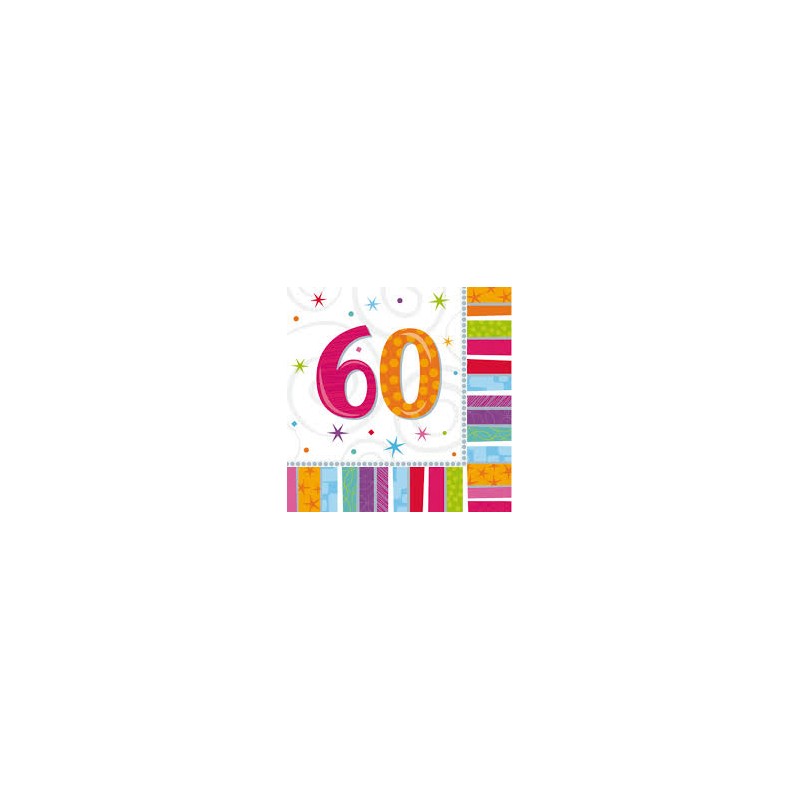 16 SERVIETTES RADIANT 60 MULTICOLORES 33 X 33 CM 16 SERVIETTES RADIANT 60 MULTICOLORES 33 X 33 CM