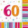 16 SERVIETTES RADIANT 60 MULTICOLORES 33 X 33 CM