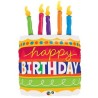 BALLON METALLIQUE GATEAU ANNIVERSAIRE HAPPY BIRTHDAY 89 CM 