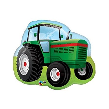 BALLON METALLIQUE TRACTEUR VERT 86 CM