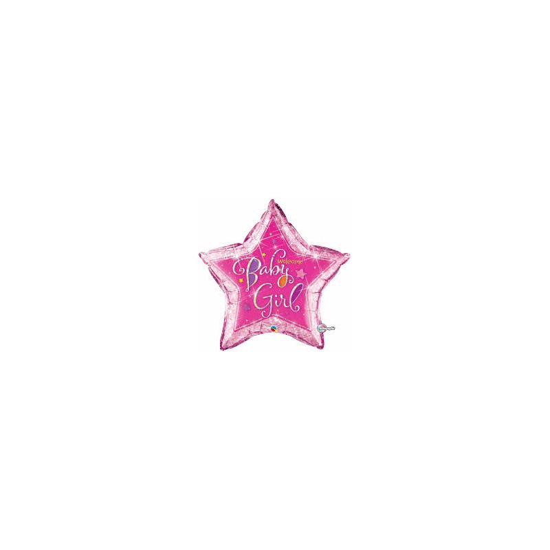 BALLON METALLIQUE ETOILE WELCOME BABY GIRL ROSE 91 CM BALLON METALLIQUE ETOILE WELCOME BABY GIRL ROSE 91 CM